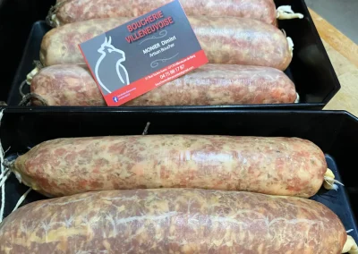 saucisses Boucherie Villeneuvoise